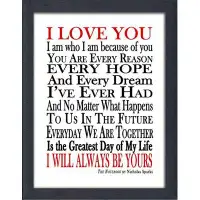 Picture Perfect International "I Will Always Be Yours" Framed Textual Art
