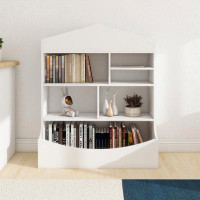 Ebern Designs Storage Bookcase With 7 Shelf