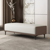 Hokku Designs Eichner Faux Leather Upholstered Bench