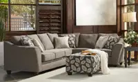 Lord Selkirk Furniture - 1010 - Fabric Sectional Left Hand Facing Sofa in Paradigm Smoke