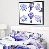 Made in Canada - East Urban Home Hand drawn Crocuses - Floater Frame Print on Canvas