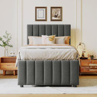 Latitude Run® Upholstered Platform Bed With Trundle And 3 Drawers