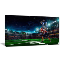 East Urban Home 'American Football Player' Graphic Art Print on Canvas