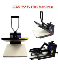 220V 15x15 Digital Flat Heat Press Printing Machine 2 sheets Teflon DIY T-shirts (000001)