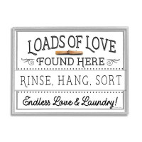 Stupell Industries Loads of Love Laundry Framed Giclee Art by Elizabeth Tyndall