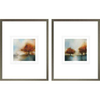 CAP and Winn Devon Art Group Petite Wall Décor Collection 'Morning Mist & Maple I, Morning Mist & Maple II' 2 Picture Fr