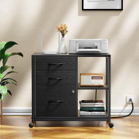 Ebern Designs Clella 3-Drawer Mobile Lateral Filing Cabinet