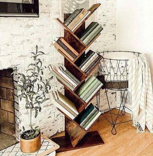 Tall Tree Bookcase Bookshelf Wood Media Cabinet Bathroom Storage Organizer Canada Preview