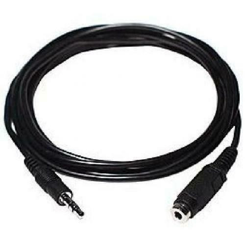 25 ft. TechCraft 3.5mm Male-Female Stereo Extension Cable - Black in Headphones