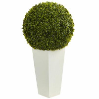 Darby Home Co 12.75" Artificial Boxwood Topiary in Planter