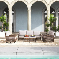Beachcrest Home Sara 7 Piece Complete Patio Set with Cushions