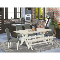 Wildon Home® Monnier 6 - Piece Rubberwood Solid Wood Dining Set
