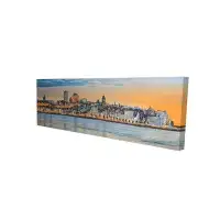 Made in Canada - Ebern Designs 'Skyline of Quebec City' Acrylic Painting Print on Wrapped Canvas