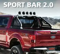 Go Rhino Textured Black Sport Bar 2.0 Bed Rack - RAM F150 Silverado Sierra Toyota Tacoma Tundra Colorado GMC Canyon