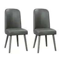Corrigan Studio Solvang Grey and Grey Oak Upholstered Back Side Chairs