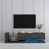 Wrought Studio TV Console With Storage Cabinets,Modes Changing Lights Remote LED TV Stand, Modern Entertainment Centre