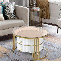 Mercer41 Stackable Coffee Table With 2 Drawers, Set Of 2