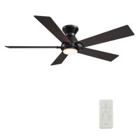 Everly Quinn Aspen 48'''' Smart Ceiling Fan With Remote, Light Kit IncludedWorks With Google Assistant And Amazon Alexa,