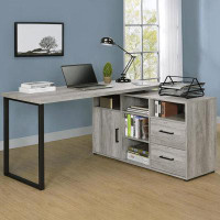 Hokku Designs 58.6'' W L-Shaped Executive Desk with and Cabinet