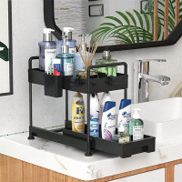 Rebrilliant Under Sink Organizers And Storage 2 Pack, Bathroom Organizer Under Cabinet Storage, Undersink Sliding Basket
