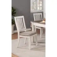 August Grove Derreck Slat Back Side Chair in White