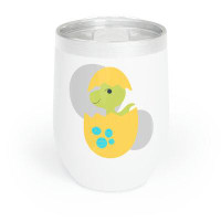 Marick Booster Green And Yellow Dinosaur Egg Chill Wine Tumbler