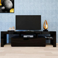 Wrought Studio TV Stand, 20 Colours LED TV Stand w/Remote Control Lights