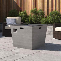 Wade Logan Aprell Outdoor Modern Concrete Propane Fire Pit Table