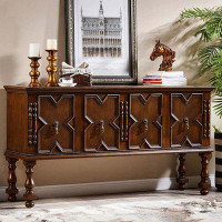 Eden Rim 60.63"Brown Standard Solid + Manufactured Wood Foyer Cabinet