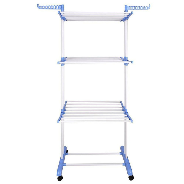 NEW 66 IN LAUNDRY CLOTHS STORAGE DRYING RACK PORTABLE 627LB in Other in Edmonton Area - Image 3