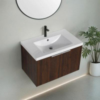 Ebern Designs 30 Inch Floating Bathroom Vanity, 30" Bathroom Vanity With Sink, Single Sink Bathroom Vanity Combo, Morder