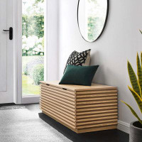Modway Render Storage Bench In Charcoal