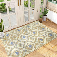 Bungalow Rose Area Rug Oriental Indoor Carpet Print Rugs Non Slip Floor Mat For Under Dining Table