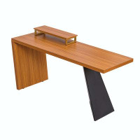Brayden Studio 63" Wooden Writing Desk with Monitor Stand