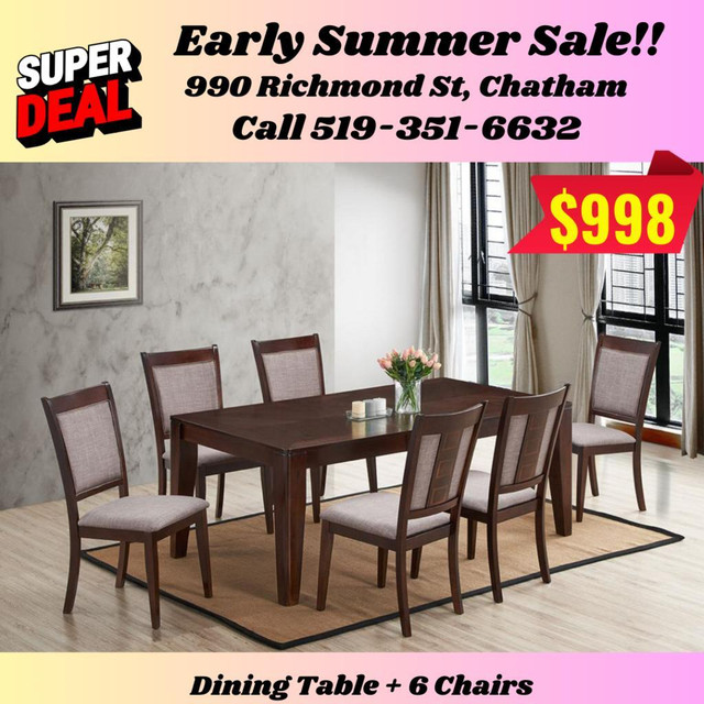 Great Deals on Wooden Dining Sets! Buy Now!! in Dining Tables & Sets in Windsor Region - Image 4
