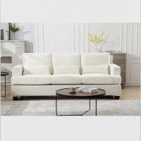 Ebern Designs Upholstered Sofa With Square Armrest