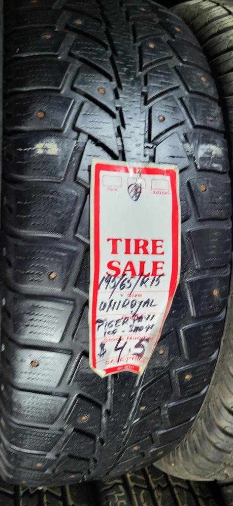 P 195/65/ R15 Uniroyal TigerPaw Ice&Snow Winter M/S*  Used WINTER Tire 50% TREAD LEFT  $45 for THE TIRE / 1 TIRE ONLY !! in Tires & Rims in Edmonton Area - Image 2