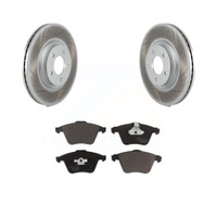 Front Coated Disc Rotors and Ceramic Brake Pads Kit by Transit Auto KGT-100408