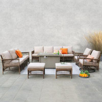 Latitude Run® 7 Piece Outdoor Conversation Sets With Cushions