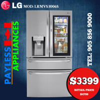 LG LRMVS3006S 36 Insta View Door-in-Door Refrigerator with Craft Ice 30 cu. ft.