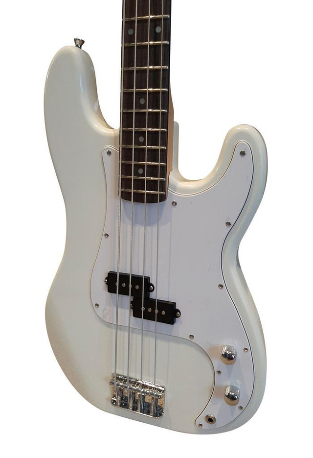 On Sale! Bass Guitar for Beginners Regular Size White SPS514 Free shipping in Guitars - Image 3