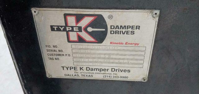 Type K Damper Drive, TK-71G2211F90C1347, New Never Installed !! in Other Business & Industrial - Image 2