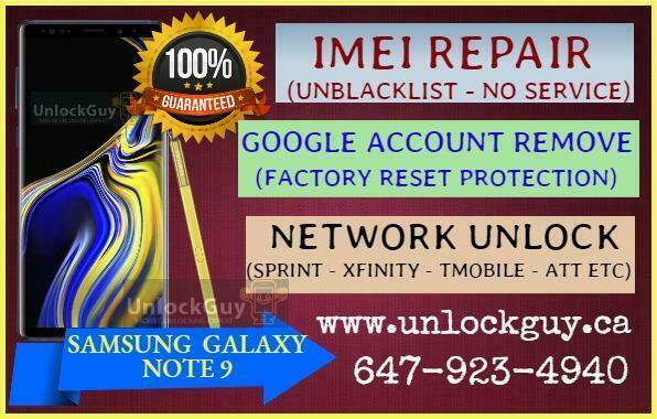 SAMSUNG GALAXY NOTE 9 *NO SERVICE* *UNREGISTERED SIM* *NETWORK FIX* | GOOGLE ACCOUNT REMOVE | SPRINT & T-MOBILE UNLOCK in Cell Phone Services