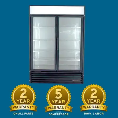 True GDM-49 Two Glass Door Commercial Cooler Refrigerator