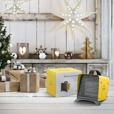 ISILER Isiler Space Heater, 1500w Portable Indoor Heater, Ceramic Space Heater Adjustable Thermostat Tip-over Overheat P in Heating, Cooling & Air