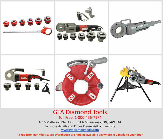 Pipe Threader, Ridgid Hand-Held and Electric Pipe Threading Machine, Manual Ratchet and many more in Power Tools