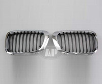Grille Driver Side Bmw 3 Series Coupe 1999-2006 Black With Chrome Trim , BM1200164