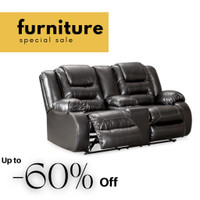 Reclining Loveseat in Black Color on Sale !!
