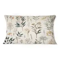East Urban Home Botanical Sketched - Plants Printed Throw Pillow