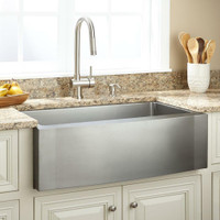 NEW 33 IN SINGLE BOWL KITCHEN SINK STAINLESS FARMHOUSE HS3320S